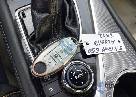 2015 Infiniti Q50 Premium from USA, damaged, VIN JN1BV7AR9FM403897